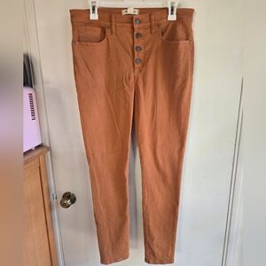 Madewell 9" Mid Rise Skinny Jeans Size 29